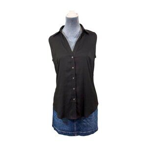 Ann Taylor Black Sleeveless Blouse - Chic & Sleek! 🖤✨
